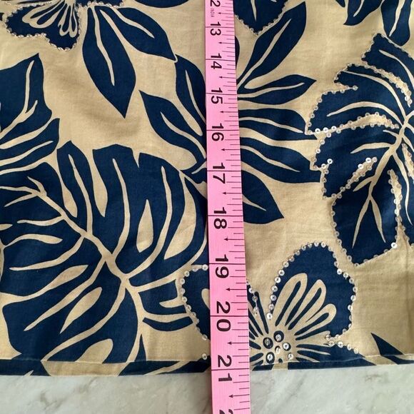 Talbots tropical print sequined skirt cotton stretch size 6 - Picture 7 of 7